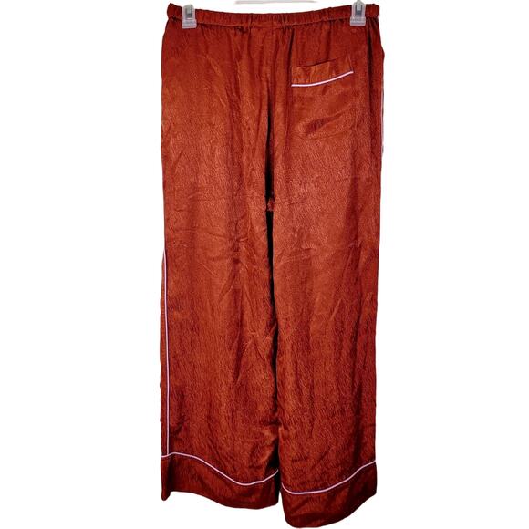 Untitled in Motion Emissus rust satin drawstring waist lounge pants XL - Picture 3 of 13